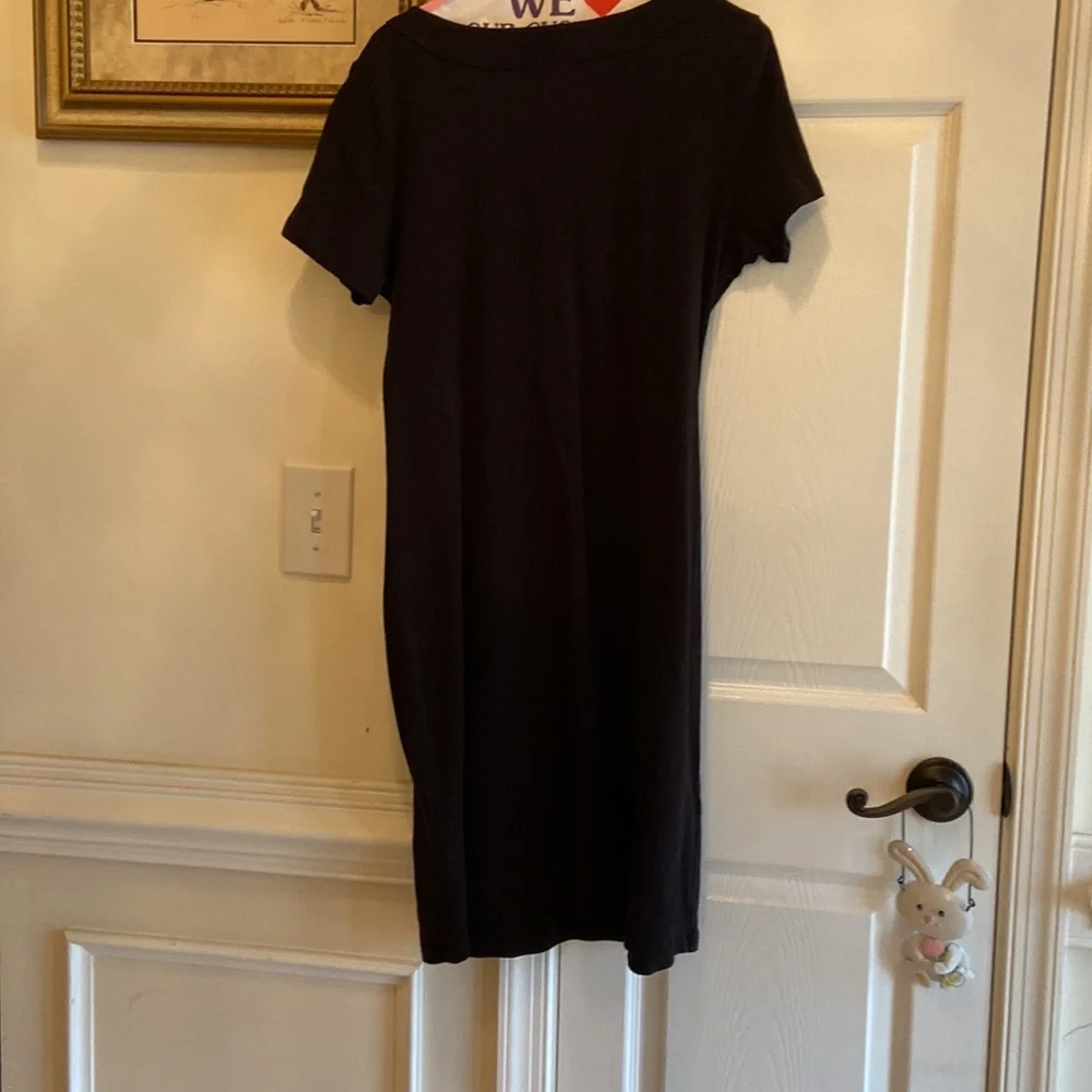 RAFAELA t-shirt knit MIDI Dress with embellished neckline. - Picture 4 of 4